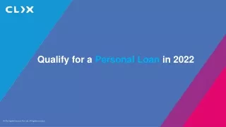 qualify for a personal loan in 2022