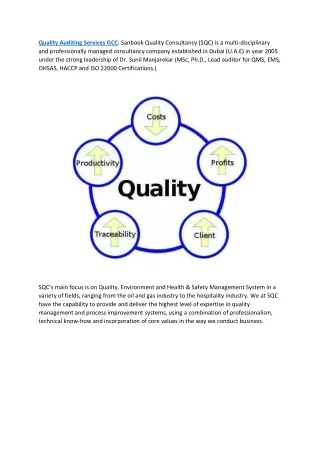 quality auditing services gcc sanbook quality
