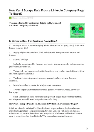 how can i scrape data from a linkedin company