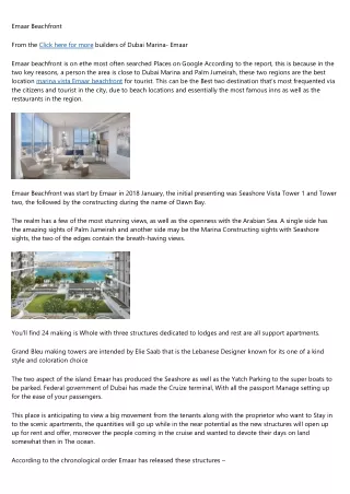 emaar beachfront