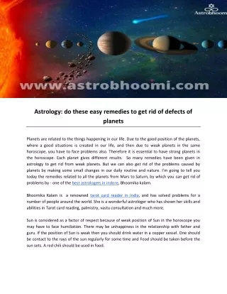 Astrology- do these easy remedies to get rid of defects of planets