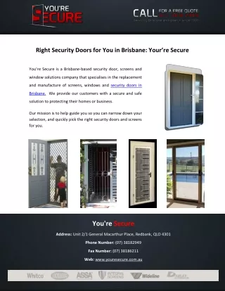 right security doors for you in brisbane your