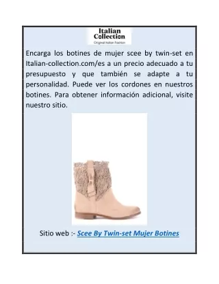 Scee By Twin-set Mujer Botines Italian-collection.com es
