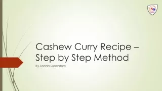 cashew curry recipe step by step method