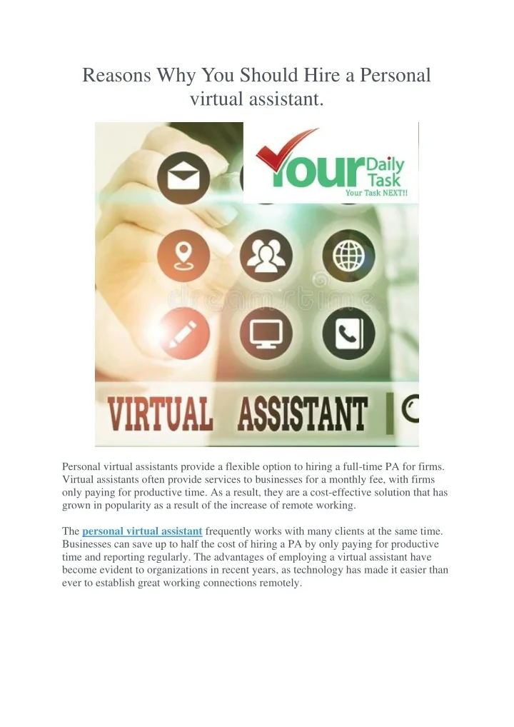 PPT - Reasons Why You Should Hire a Personal virtual assistant ...