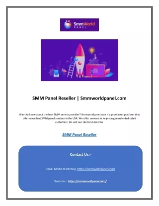 SMM Panel Reseller | Smmworldpanel.com