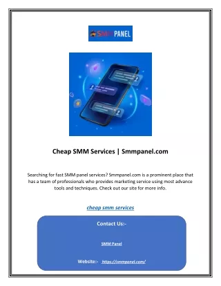 Cheap SMM Services | Smmpanel.com