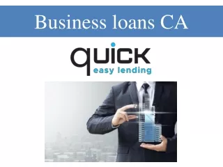 Business loans CA