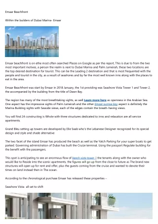 emaar beachfront
