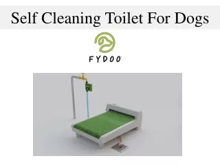 Self Cleaning Toilet For Dogs
