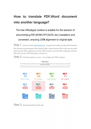 how to translate pdf word document