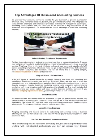 top advantages of outsourced accounting services