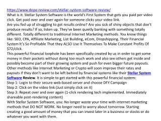 https www dope review com stellar system software
