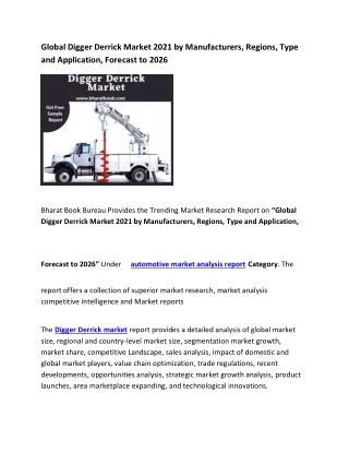 global digger derrick market 2021