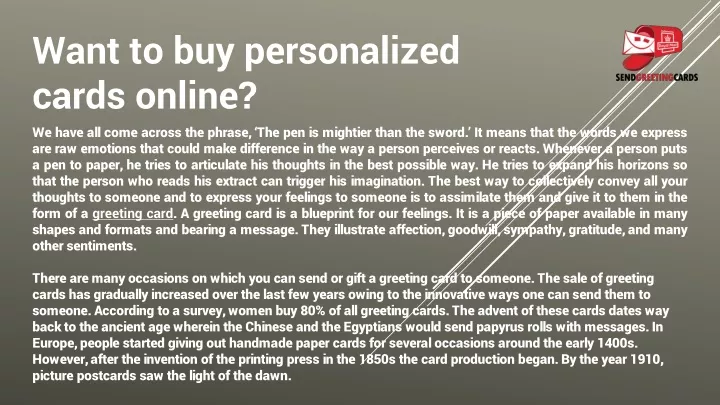 want to buy personalized cards online