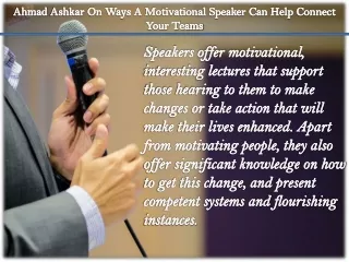 ahmad ashkar on ways a motivational speaker