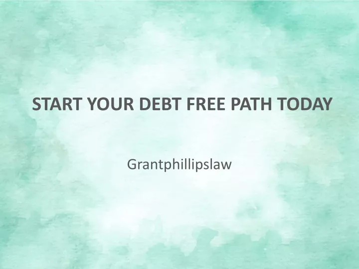 start your debt free path today