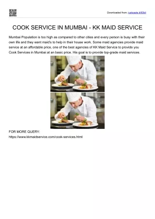 Cook Services in Mumbai