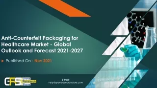 Anti-Counterfeit Packaging for Healthcare Market - Global Outlook and Forecast 2