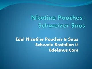 nicotine pouches schweizer snus