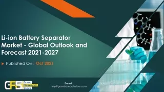 Li-ion Battery Separator Market - Global Outlook and Forecast 2021-2027