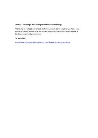 finance accounting best management recruiters