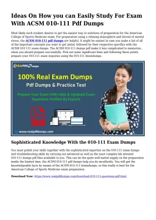 010-111 Pdf Dumps The Sensible Preparing Resource