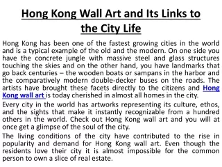 Hong Kong Wall Art
