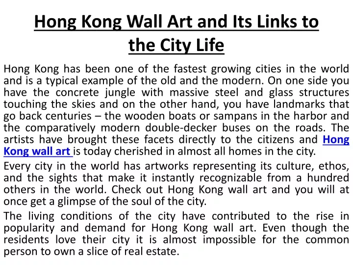 hong kong wall art and its links to the city life