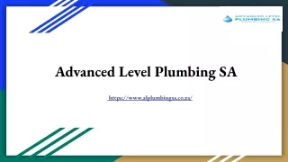 advanced level plumbing sa