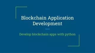 blockchain application development
