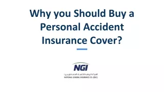 Why you Should Buy a Personal Accident Insurance Cover