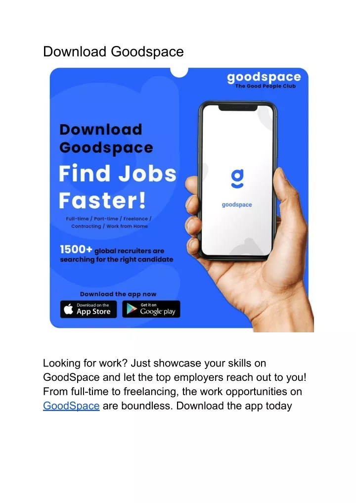 download goodspace