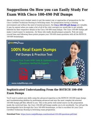 Viable Your Planning By 100-490 Pdf Dumps