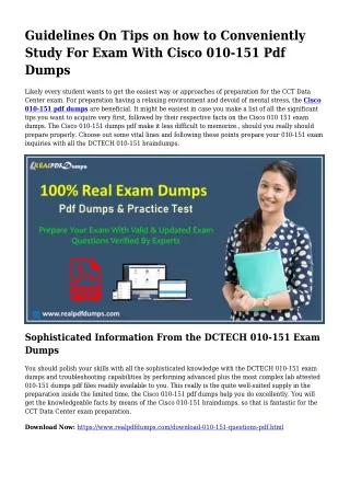 Sustainable 010-151 Dumps Pdf For Incredible Result