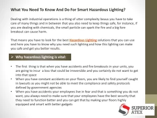 What You Need To Know And Do For Smart Hazardous Lighting?