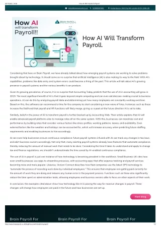 How AI Will Transform Payroll