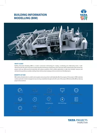 BUILDING INFORMATION MODELLING (BIM) TATA PROJECTS