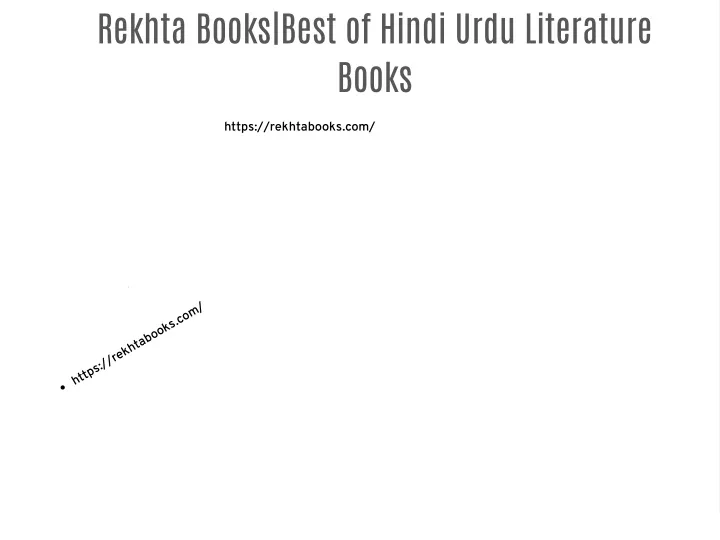 rekhta books best of hindi urdu literature books
