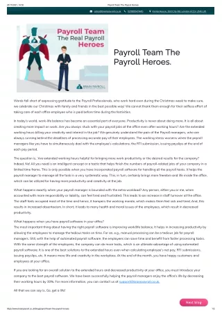 Payroll Team The Payroll Heroes