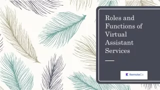 Roles and Functions of Virtual Assistant Services