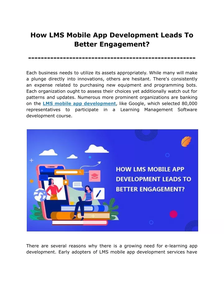 how lms mobile app development leads to better