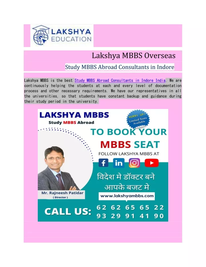 lakshya mbbs overseas study mbbs abroad