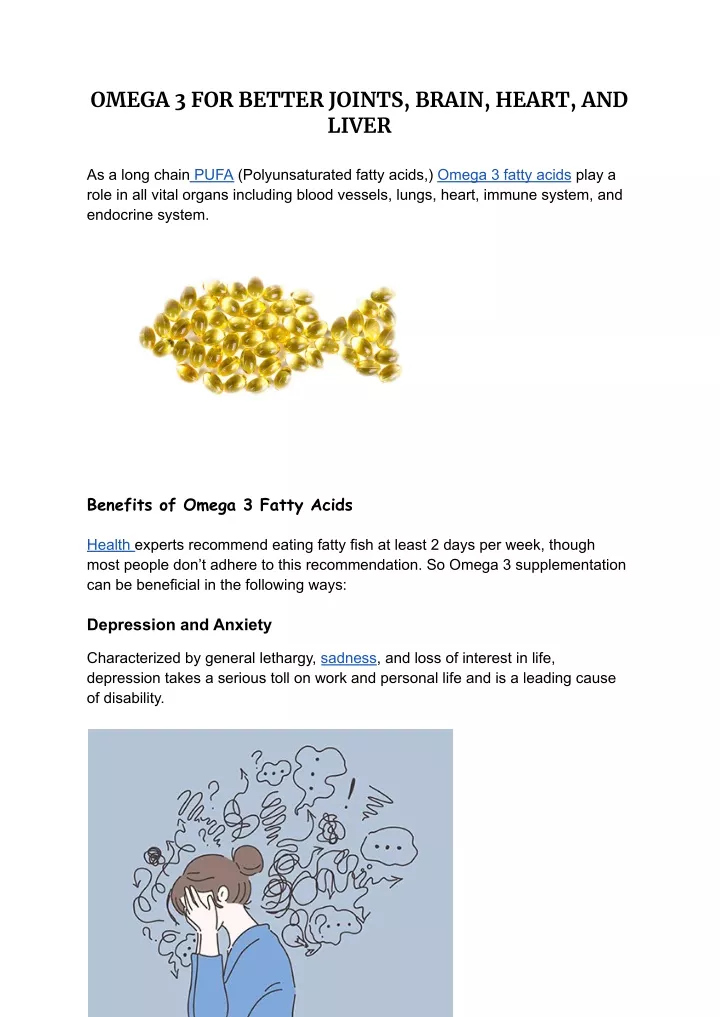 omega 3 for better joints brain heart and liver