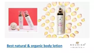 Best natural & organic body lotion_