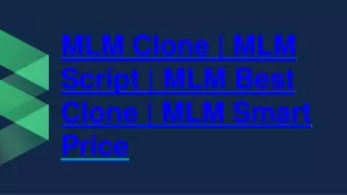 mlm clone mlm script mlm best clone mlm smart