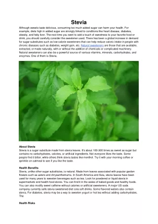 stevia