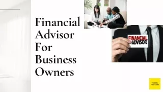 Financial Advisor For Business Owners