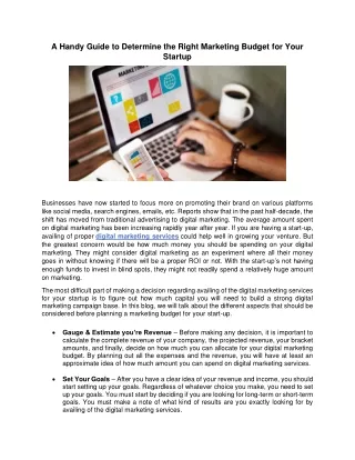 a handy guide to determine the right marketing