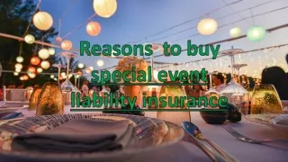 Reasons  to buy special event liability insurance